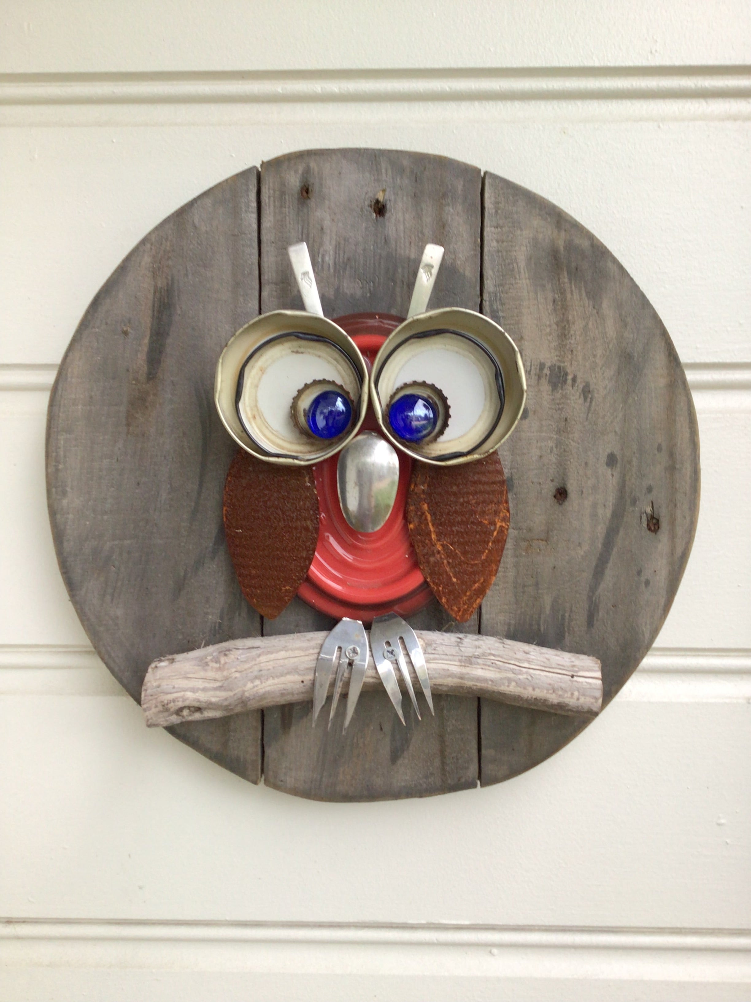 Little Hotpot Upcycled Owl 3D Wall Art