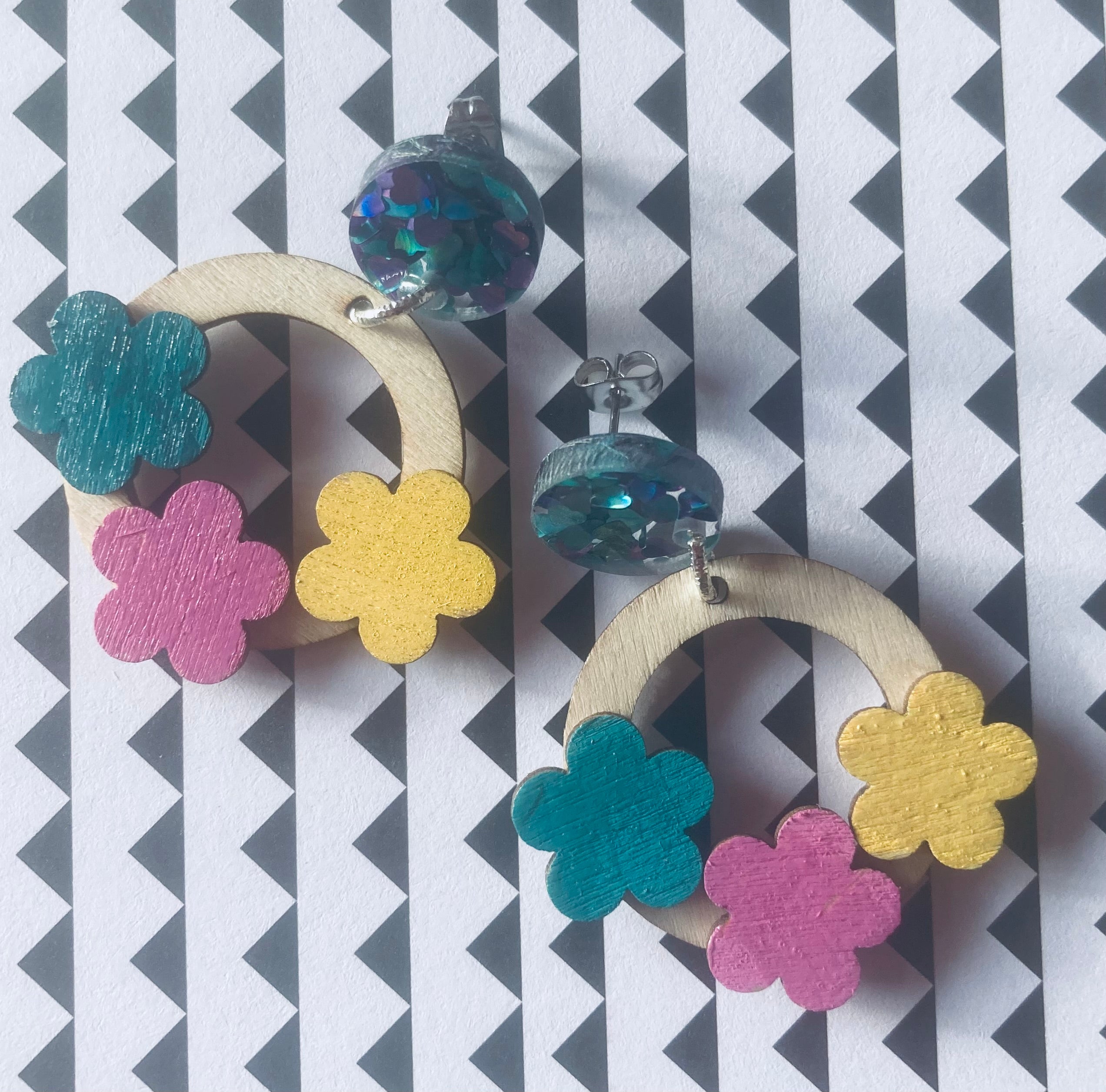 Handpainted timber hoops