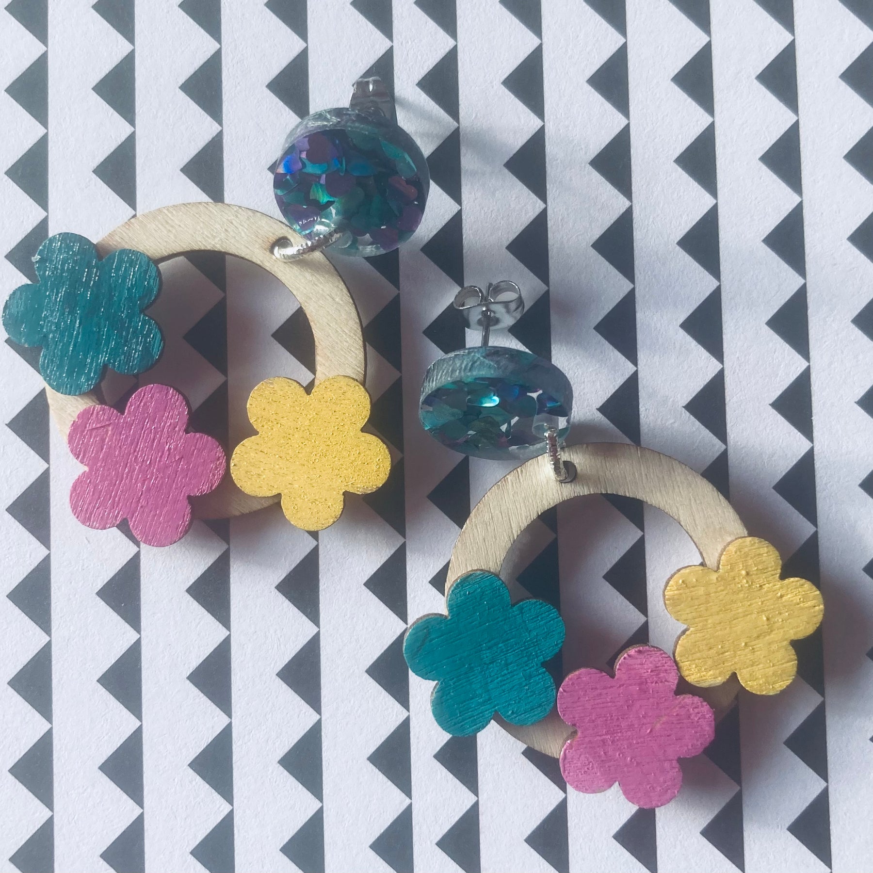 Handpainted timber hoops