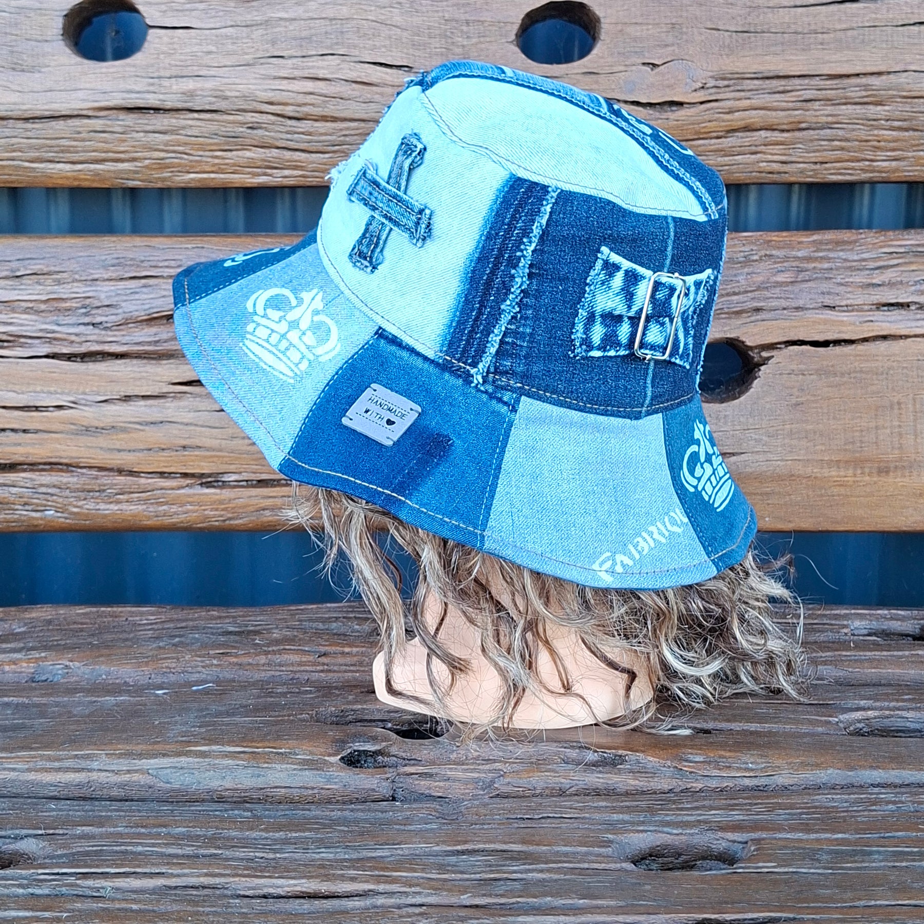 Unique, 'Lee Cooper', Gender Neutral, Recycled, Reversible Denim Bucket Hat
