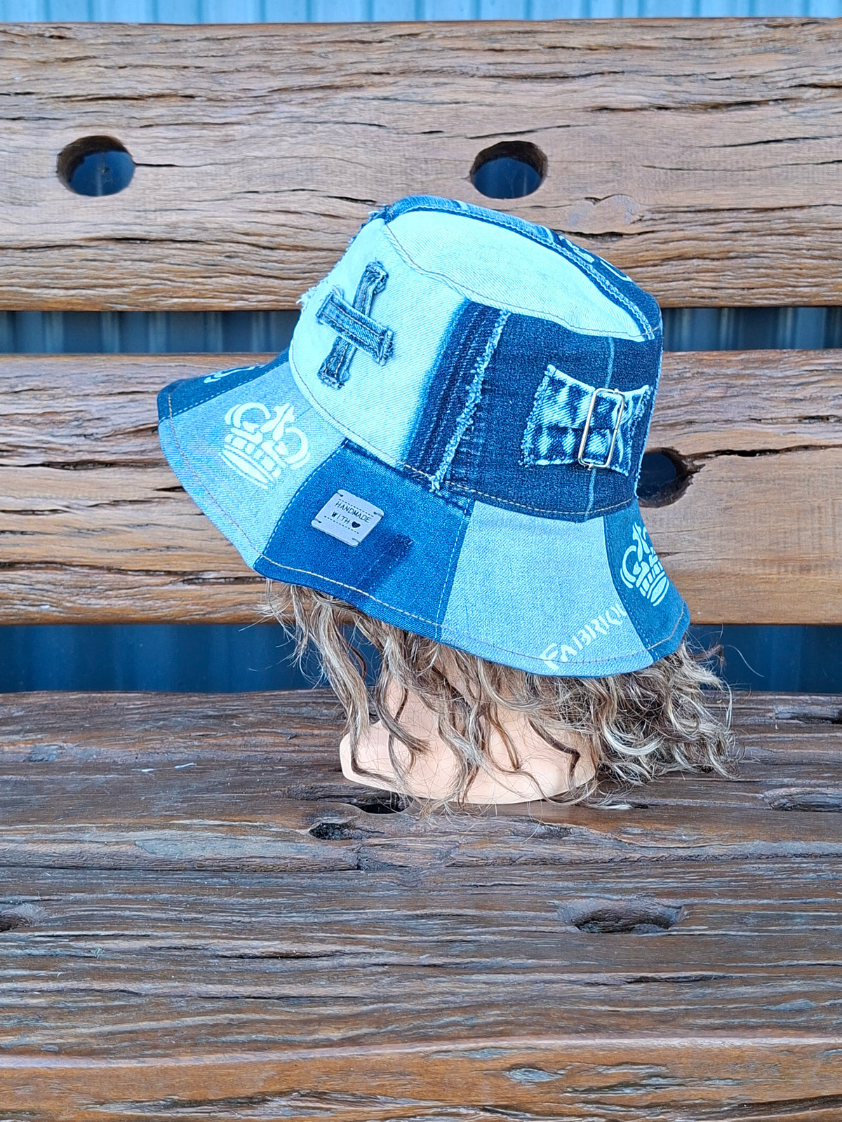 Unique, 'Lee Cooper', Gender Neutral, Recycled, Reversible Denim Bucket Hat