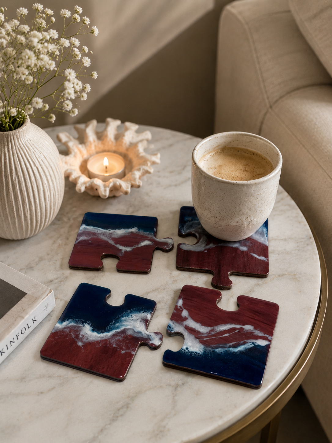 Coasters | wooden coasters | beach coasters | gift | gifts for her | home decor | gift ideas | dining room decor | wedding gifts | handmade