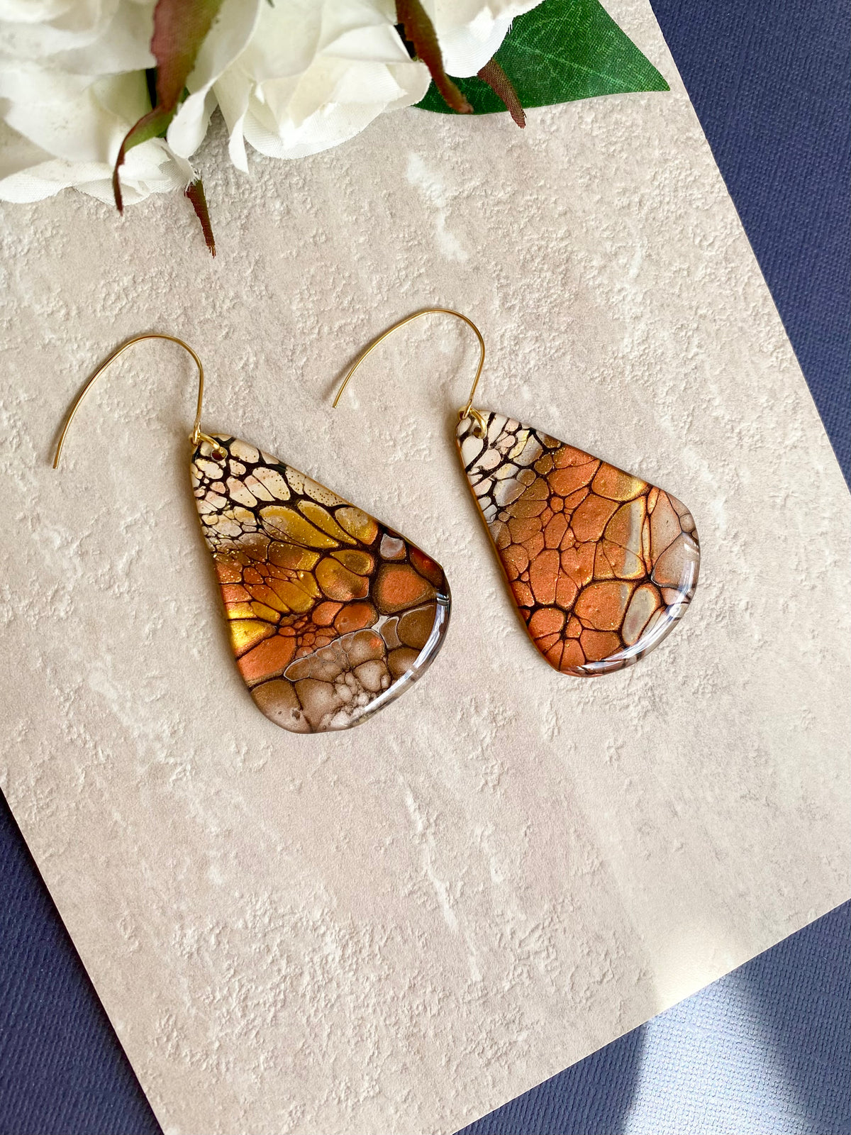 Wearable Art Teardrop Earrings