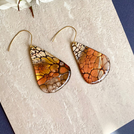 Wearable Art Teardrop Earrings