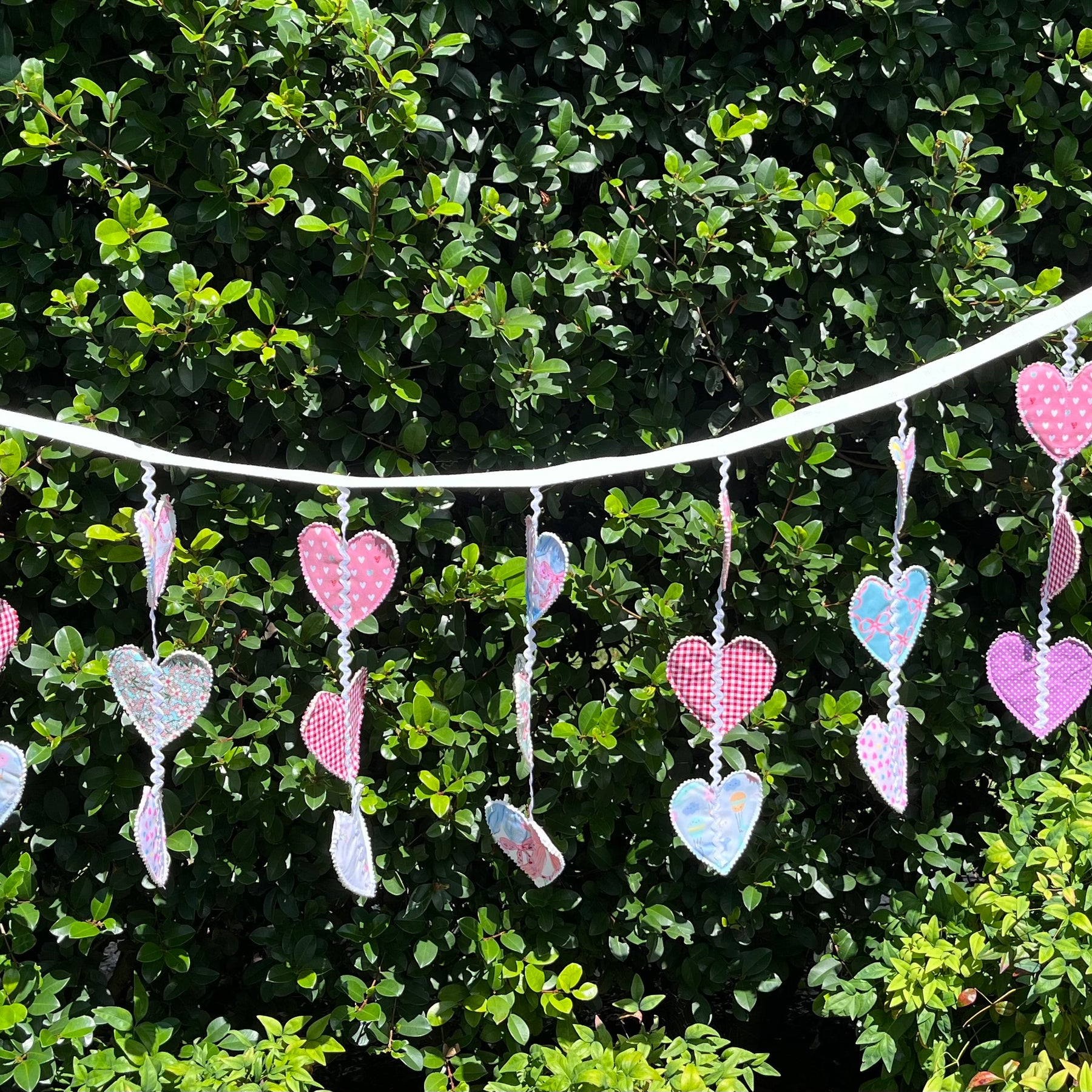 Heart shaped bunting | valentine bunting | keepsake