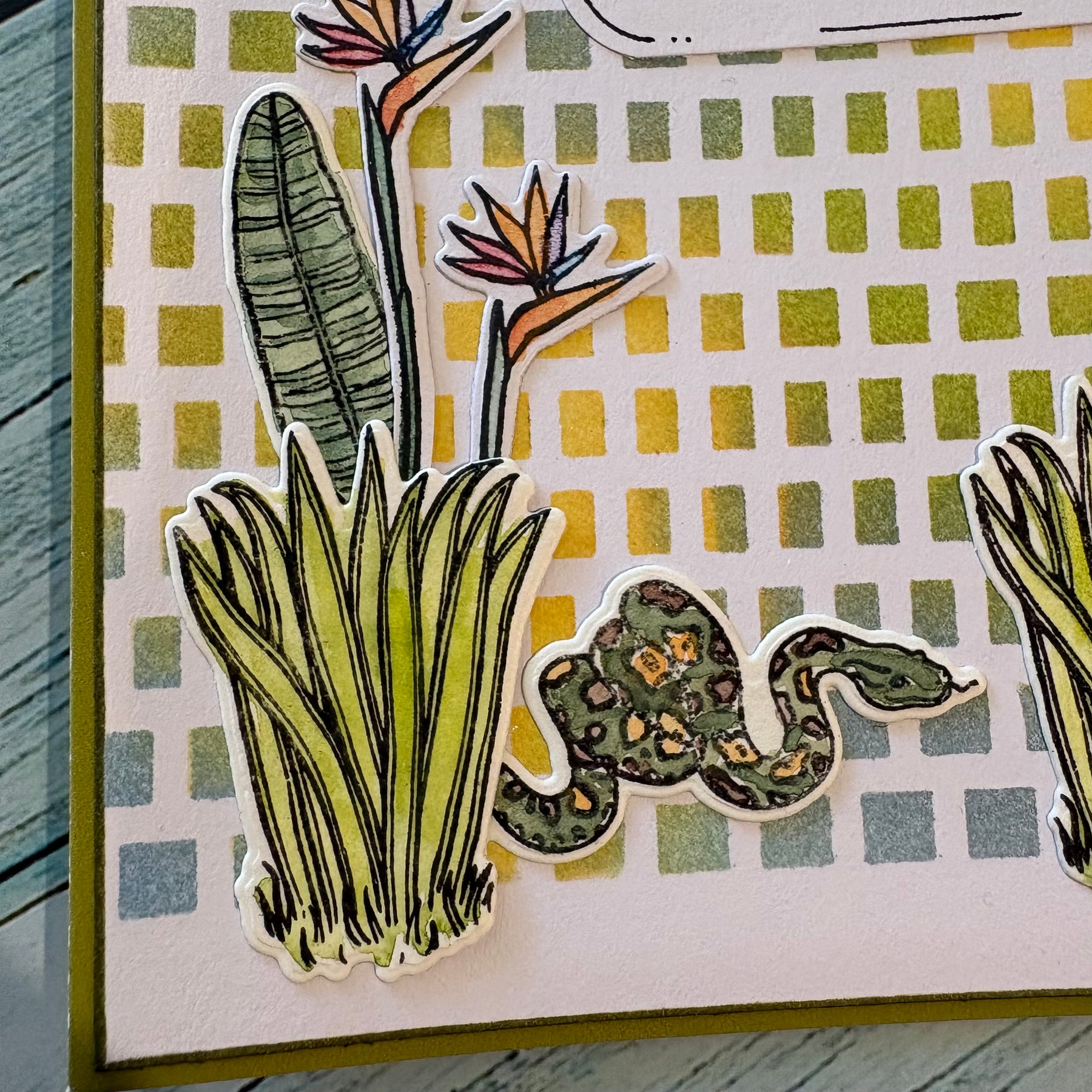 ‘Slitherin by’ Handmade Card