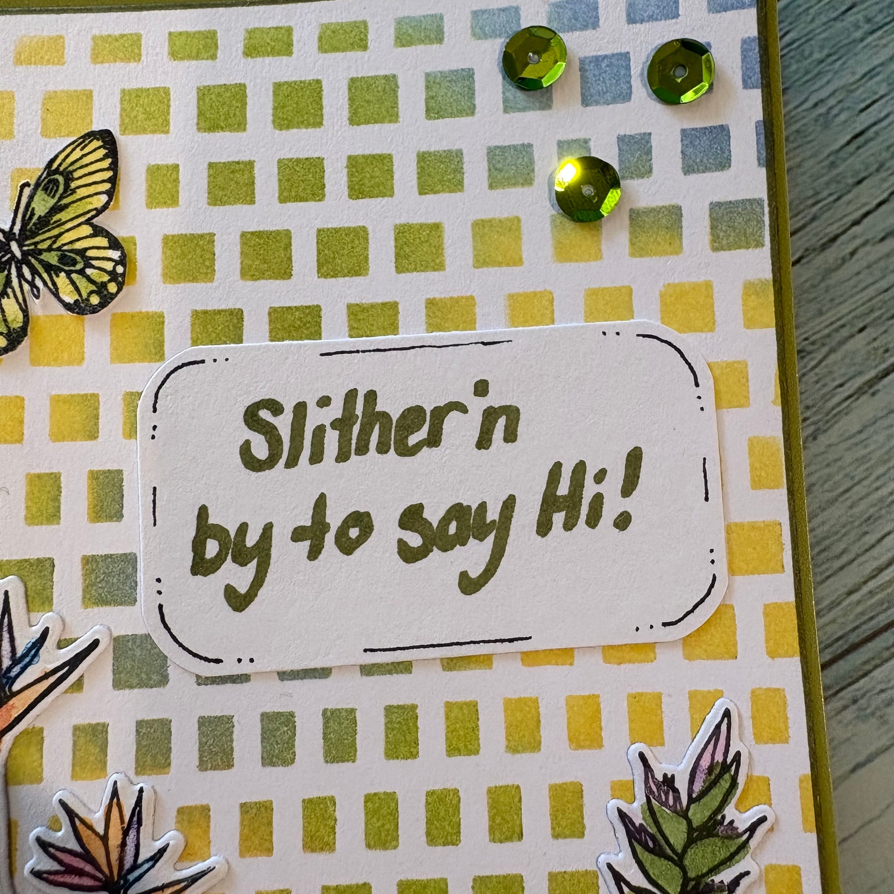 ‘Slitherin by’ Handmade Card