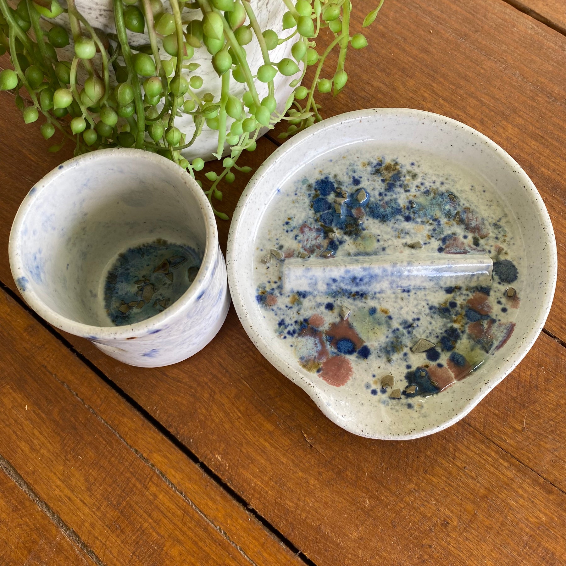 Handmade Ceramic Egg White Separator Cup