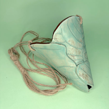 Ceramic hanging cone orchid pot - leaf design