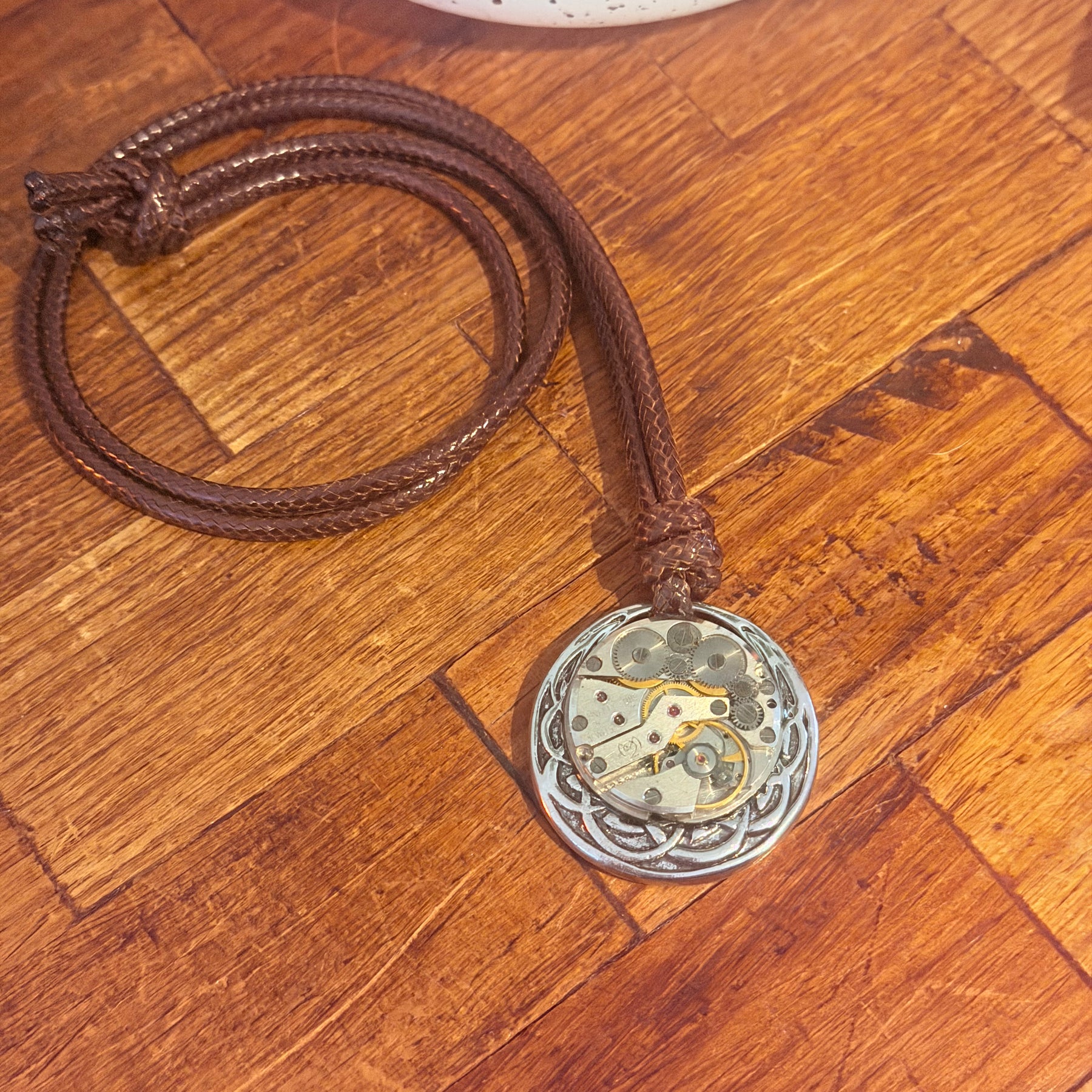 Steampunk watch movement necklace
