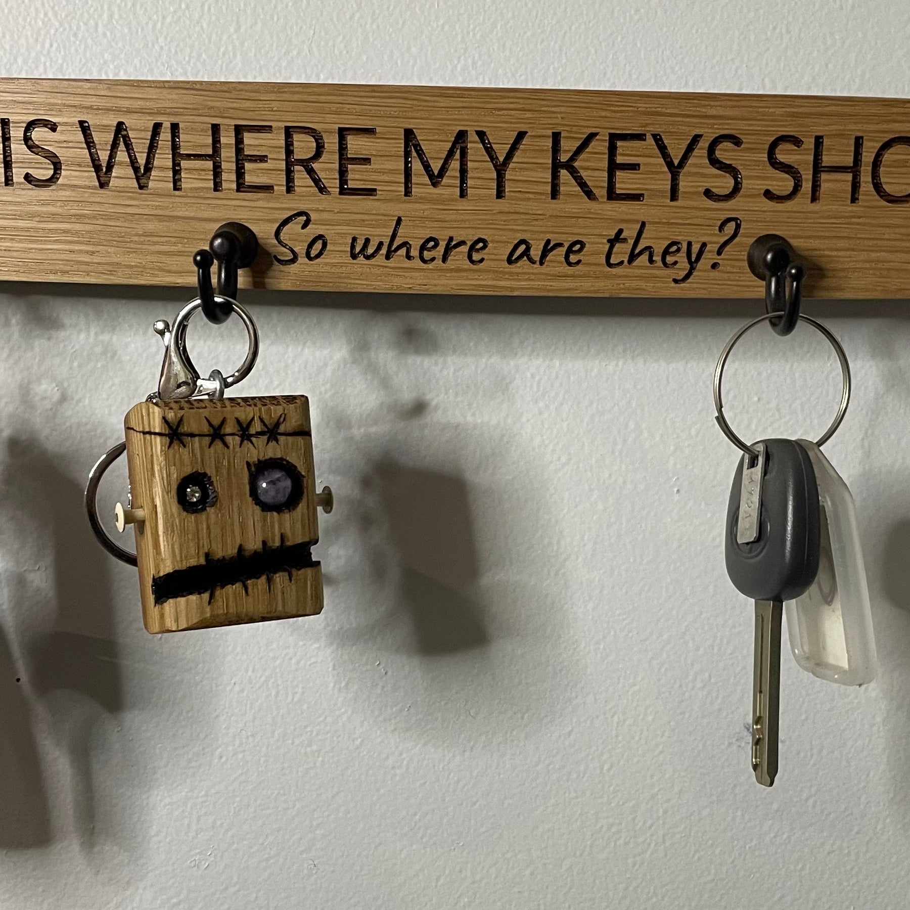 Wine Barrel Key Rack