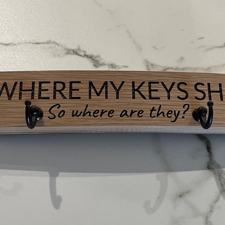 Wine Barrel Key Rack