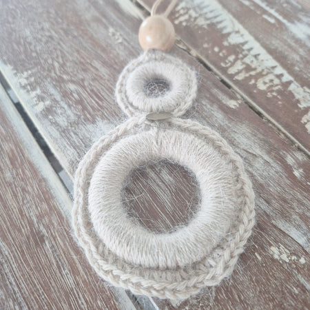 2-Tier Crochet Necklace with Adjustable Lengths