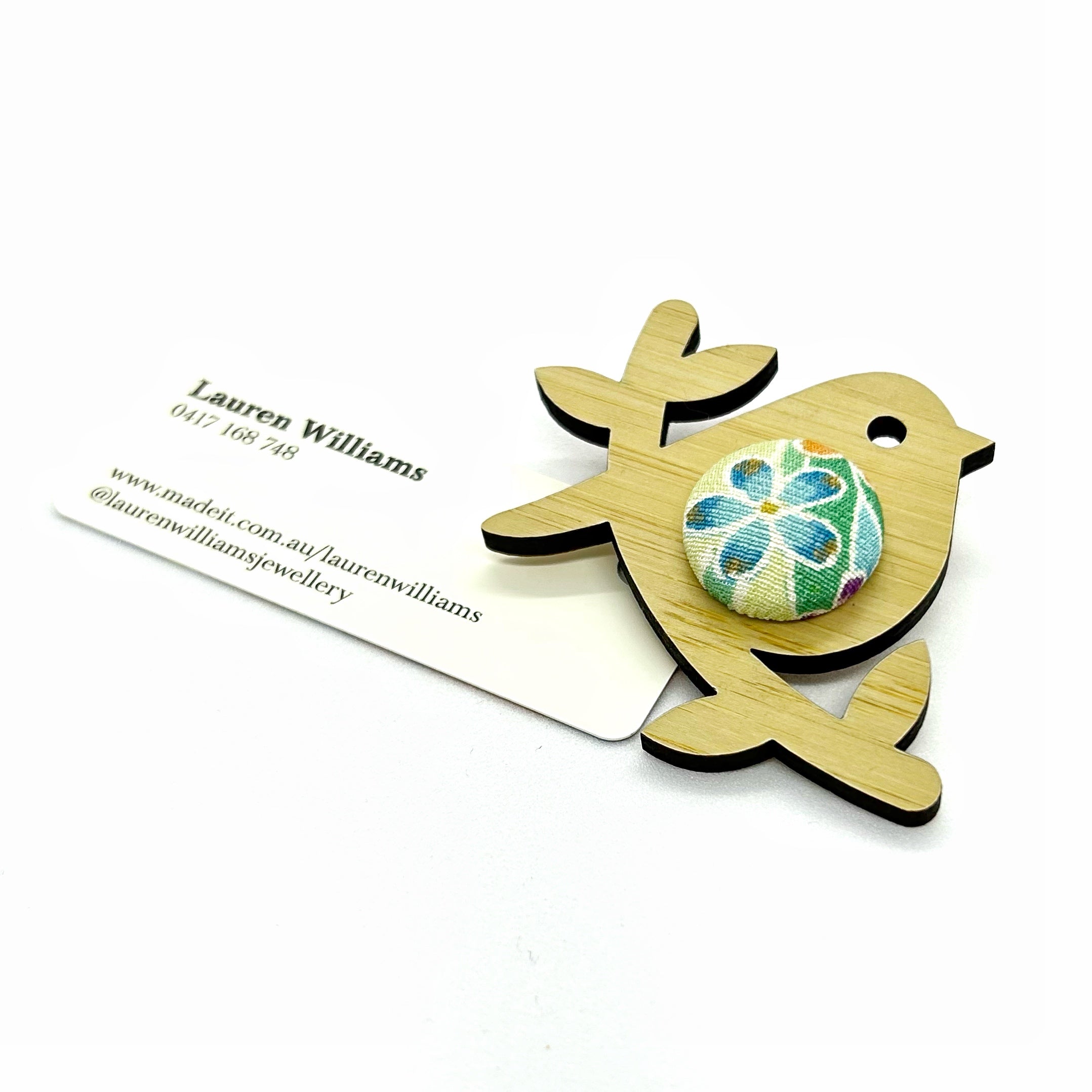 Kimono Brooches - Teapots and Birdies