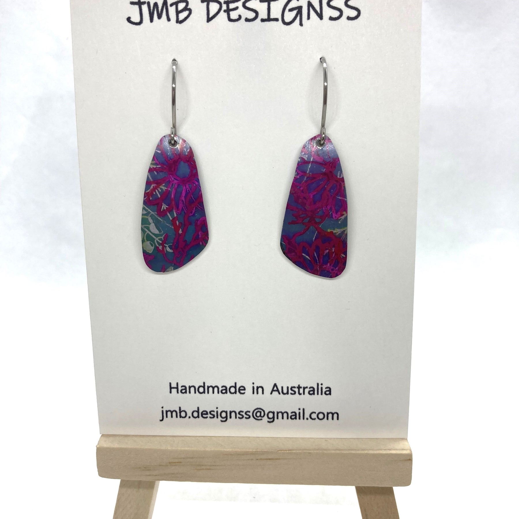 Anodised aluminium earrings - Botanic Burst Collection