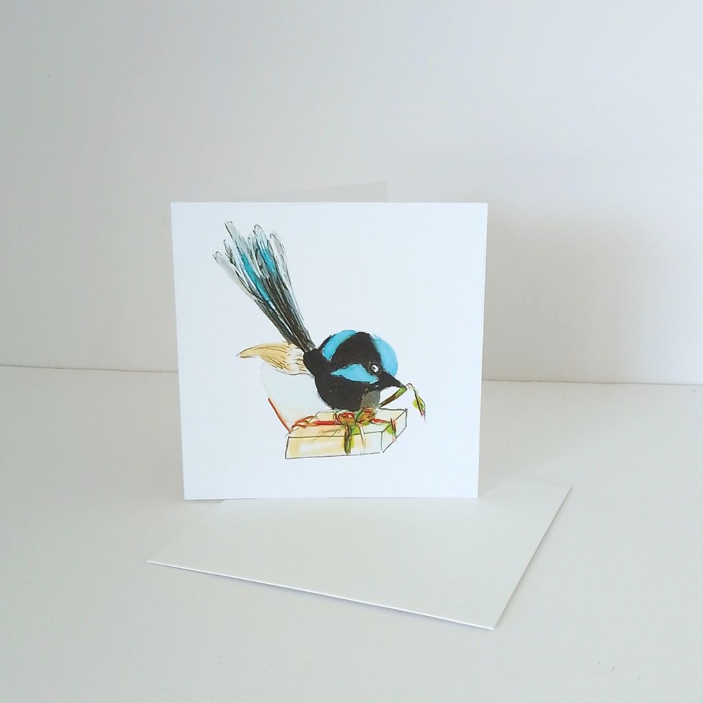 Blue Wren Christmas Cards - set of 4 designs
