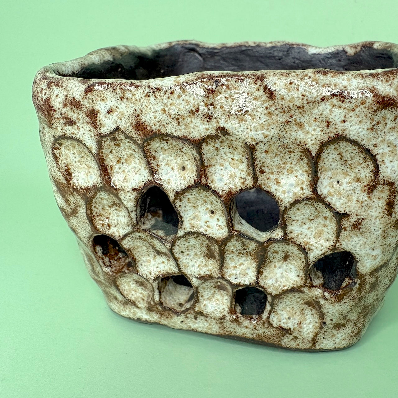 Ceramic square orchid pot
