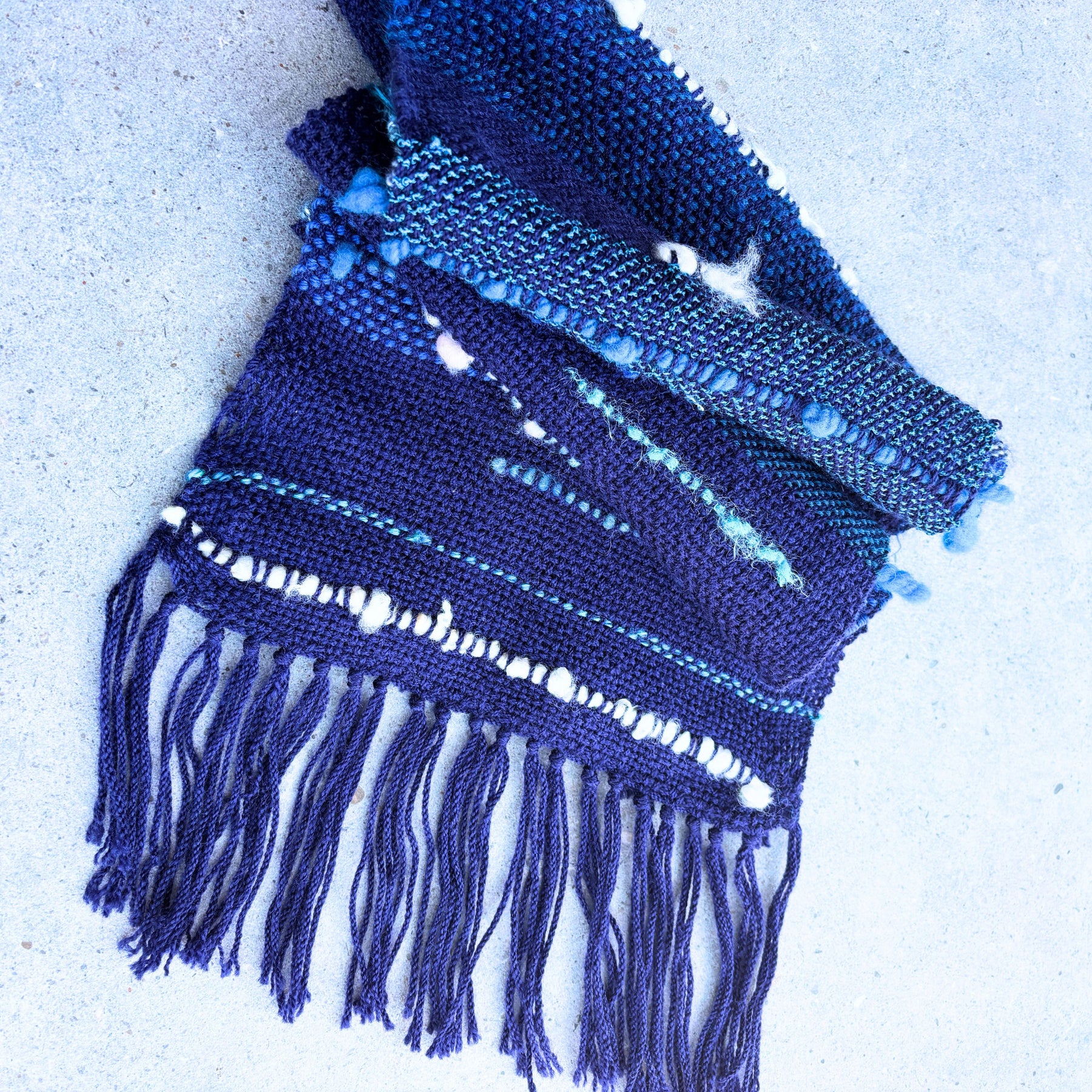 Handwoven Scarf - Shades of Blue