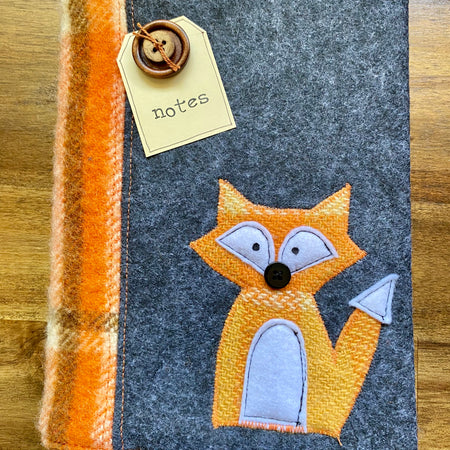 A5 Upcycled Notebook Fox
