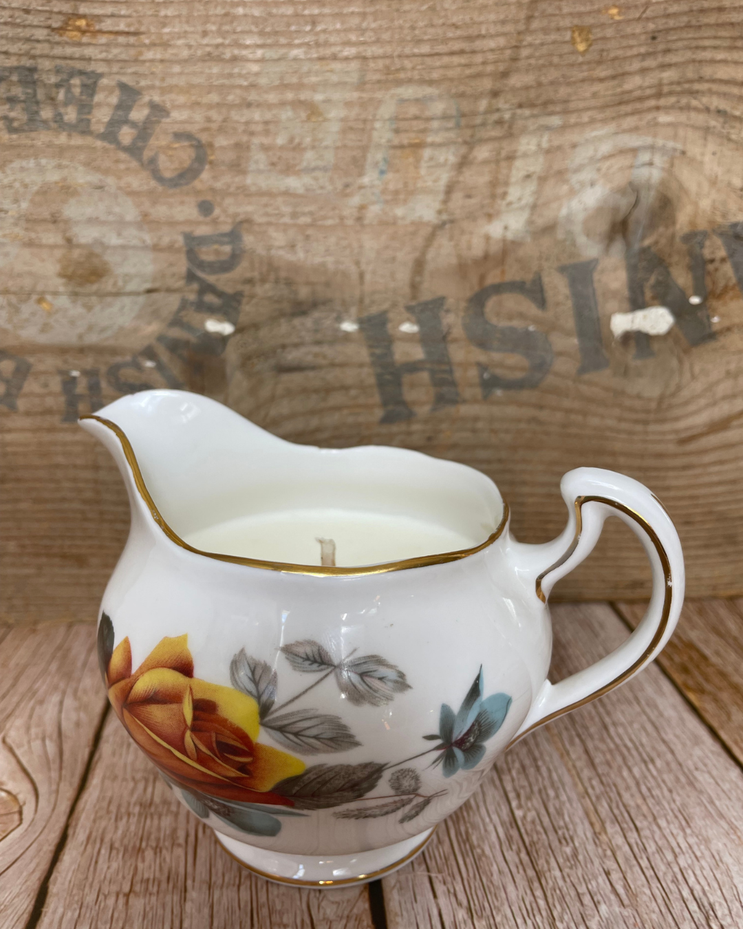 Lavender + Sweet Orange I Natural Soy Candle I Vintage Rose Jug