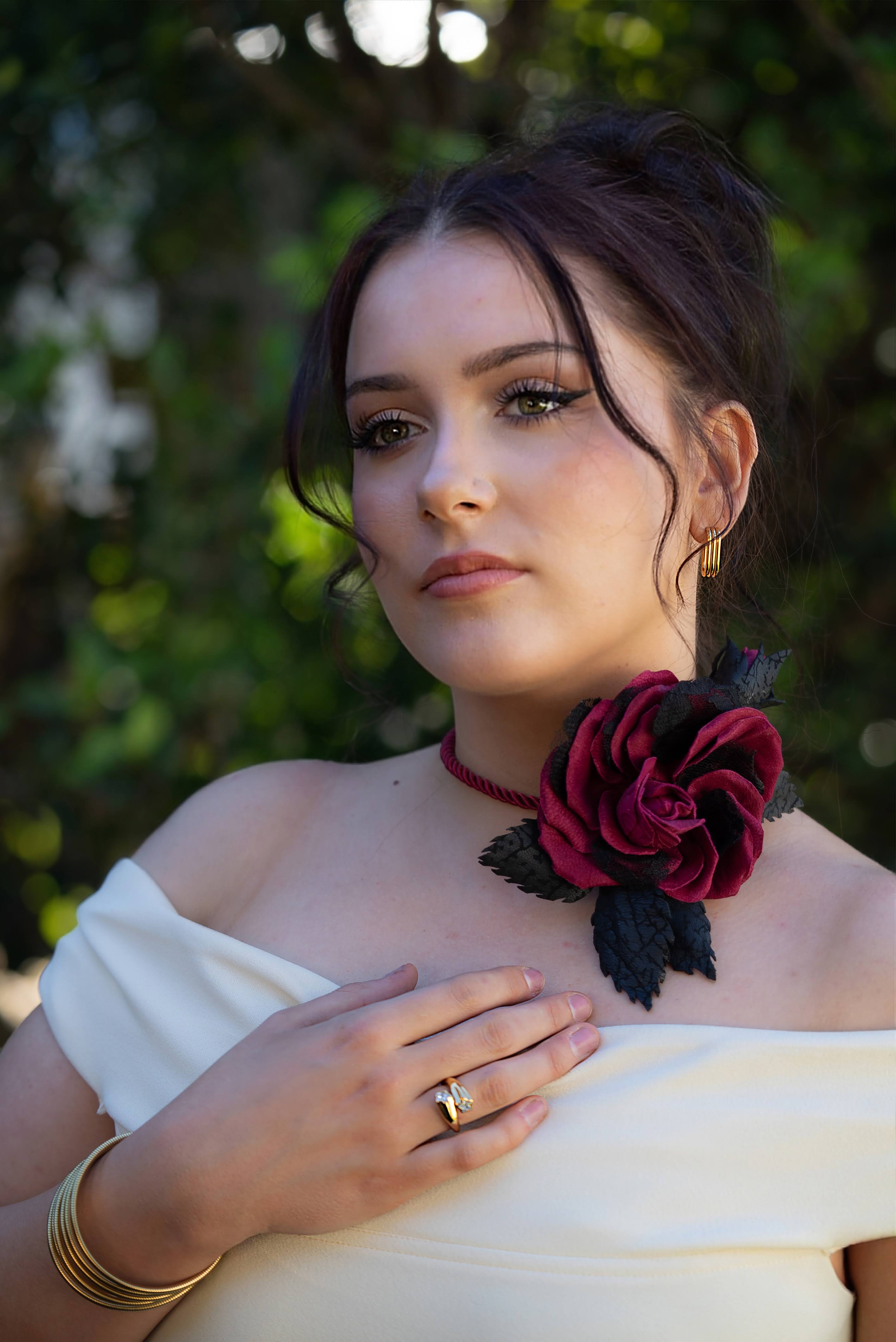 LEATHER CRIMSON ROSE pin brooch hair hat clip . Leather anniversary wedding gift. Millinery