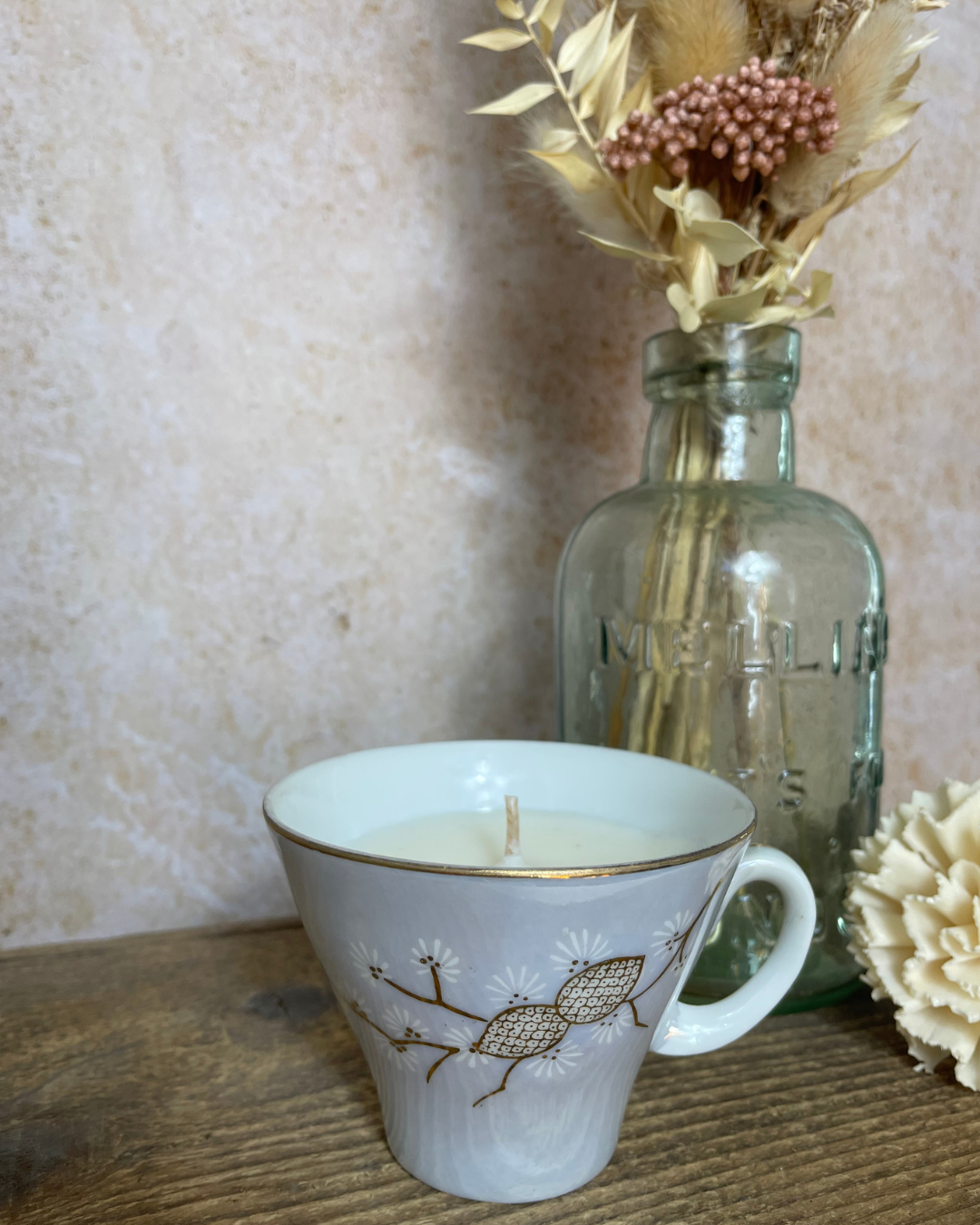 Lavender + Sweet Orange I Natural Soy Candle I Lusterware Acron Teacup