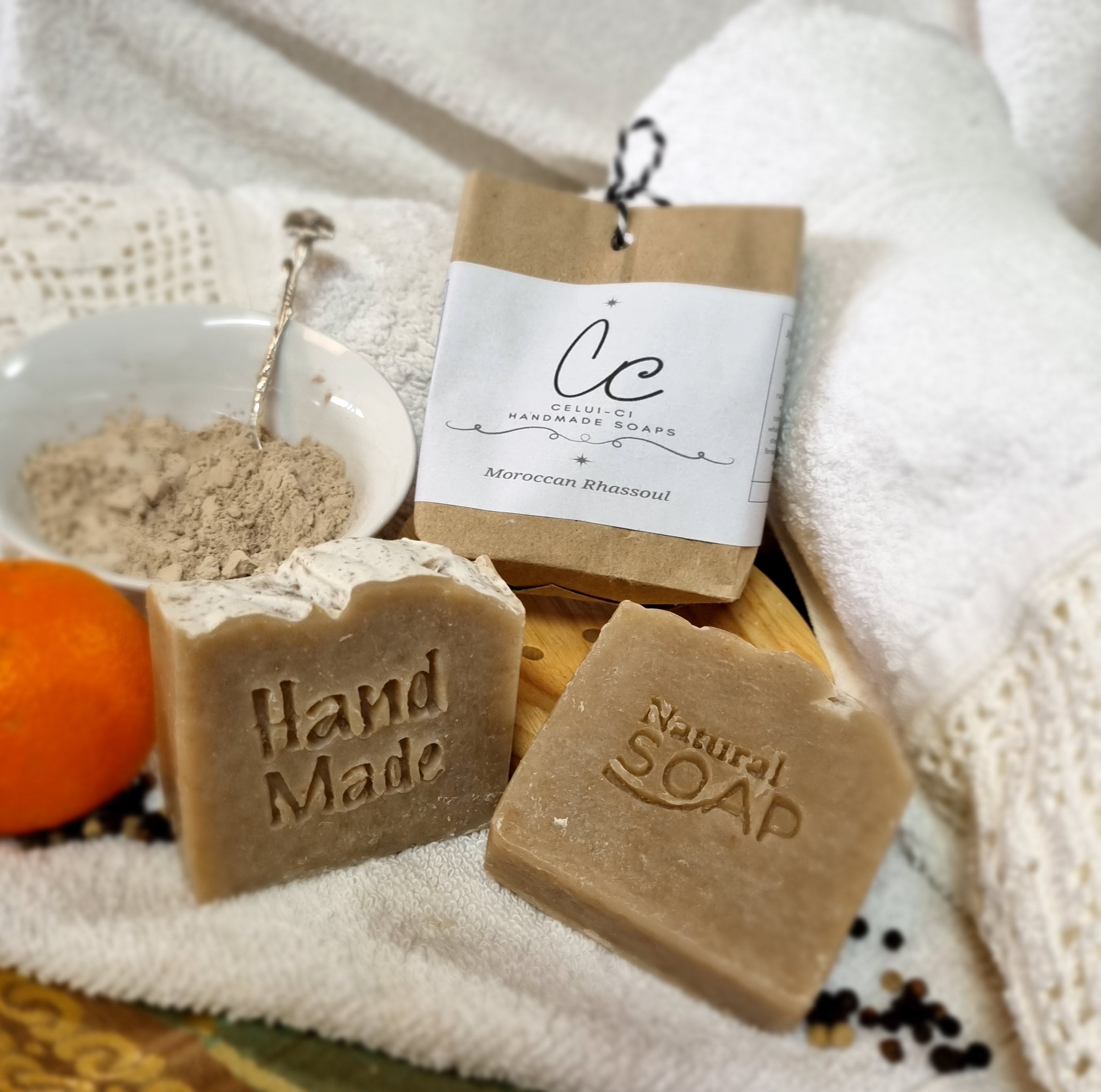 Handmade Scented Soap with Moroccan Rhassoul