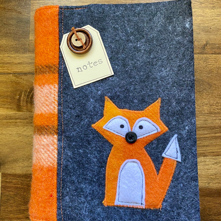 A5 Upcycled Notebook Fox