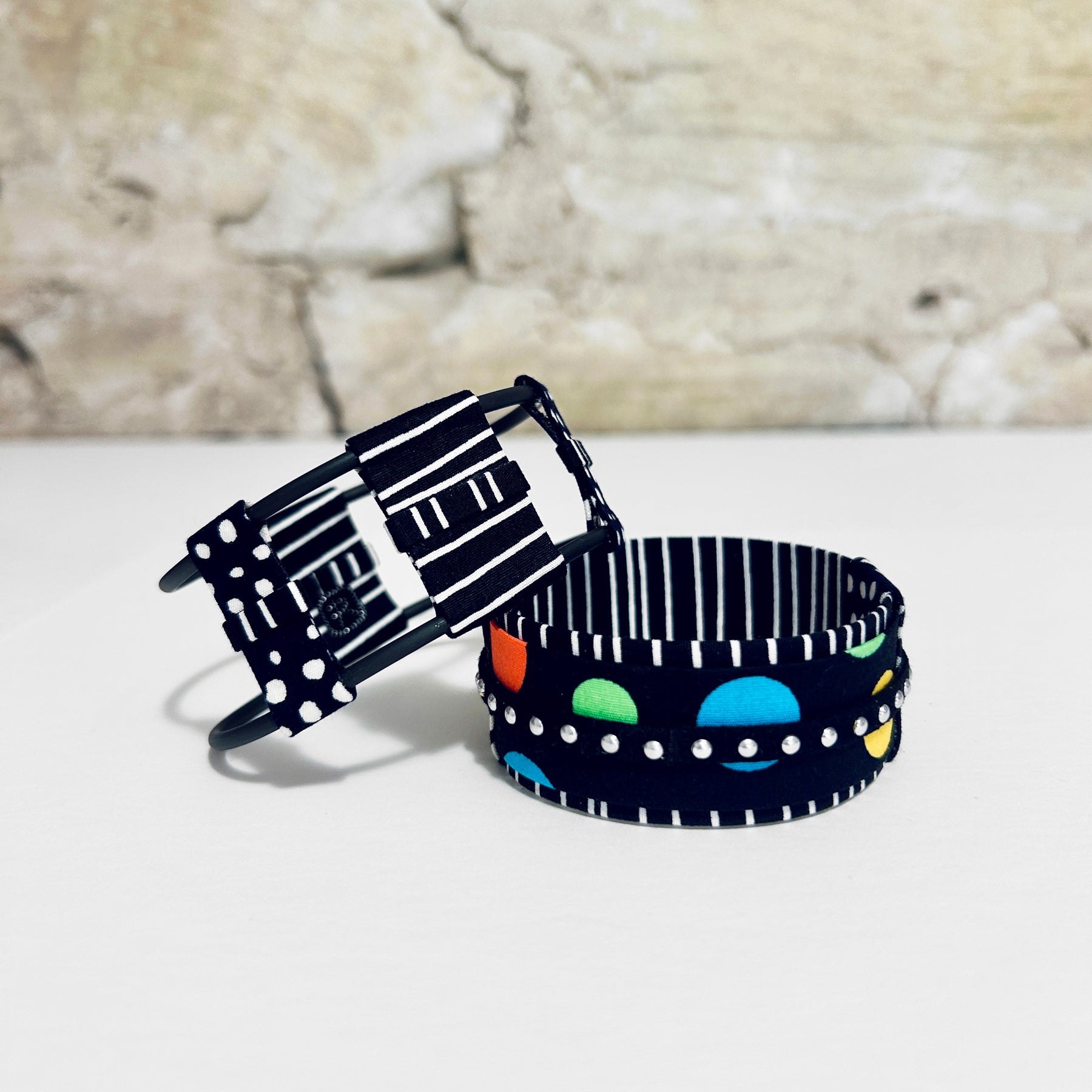 Bangles Funky Colourful Dot & Stripe Textiles