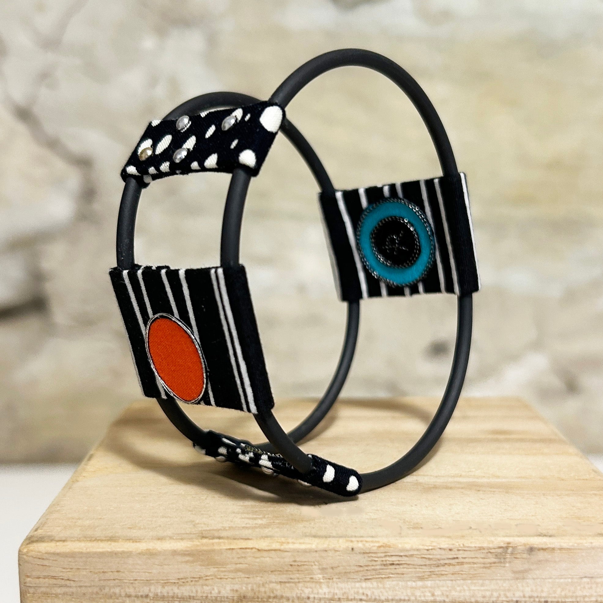 Bangles Funky Colourful Dot & Stripe Textiles