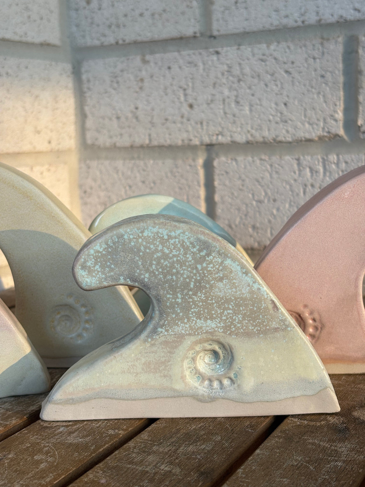 Ceramic Ocean Beach Wave - Seafoam