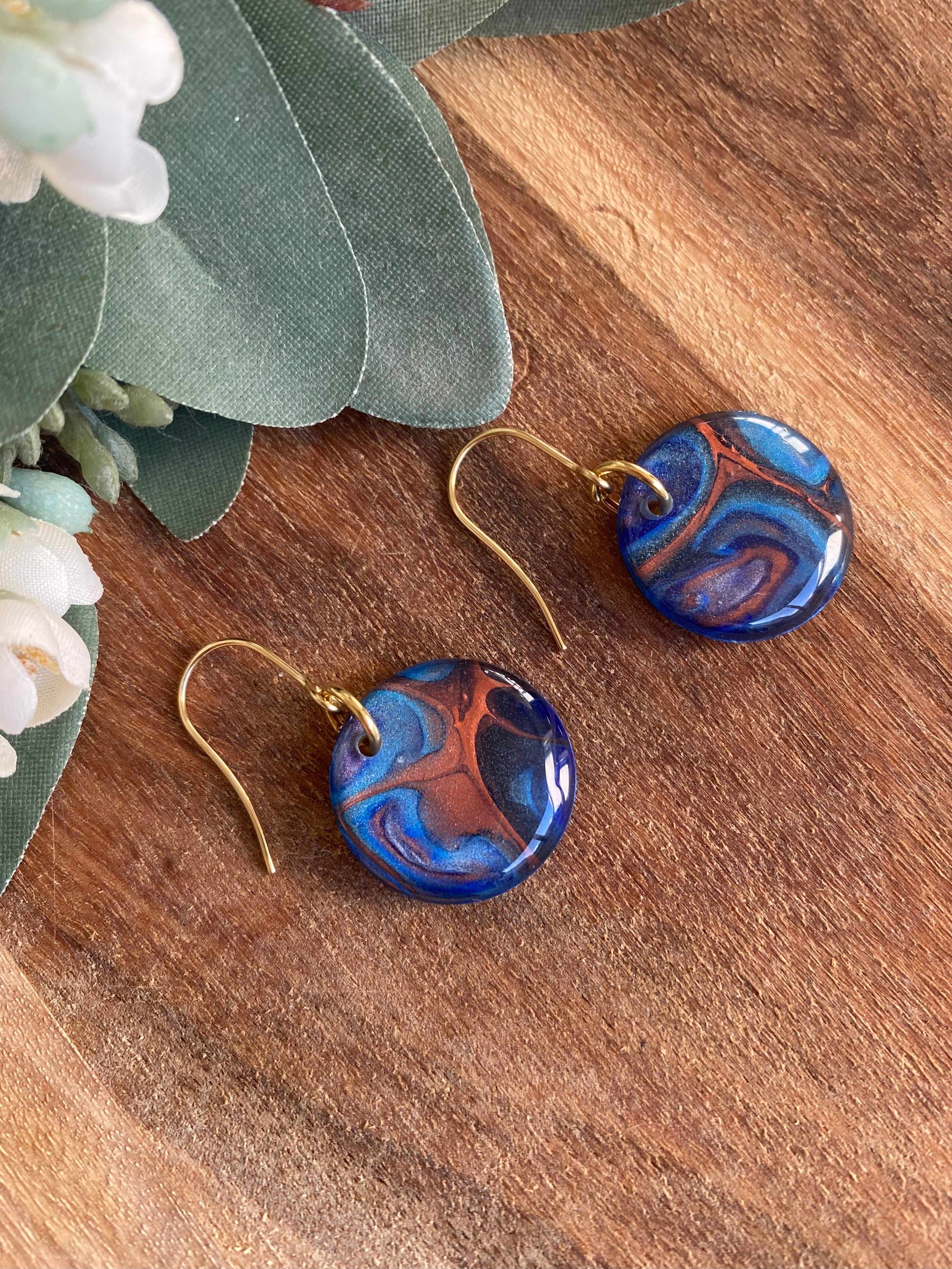 Colourful Abstract Art Dangle Earrings
