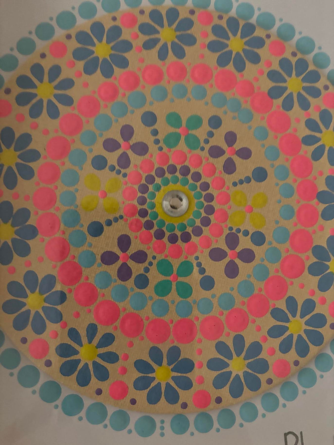 Hello Pretty Acrylic Hand-dotted Mandala