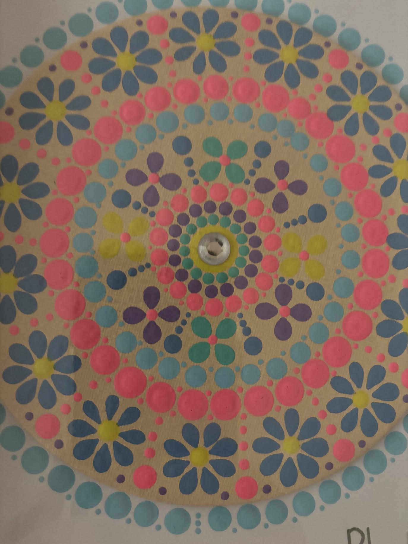 Hello Pretty Acrylic Hand-dotted Mandala