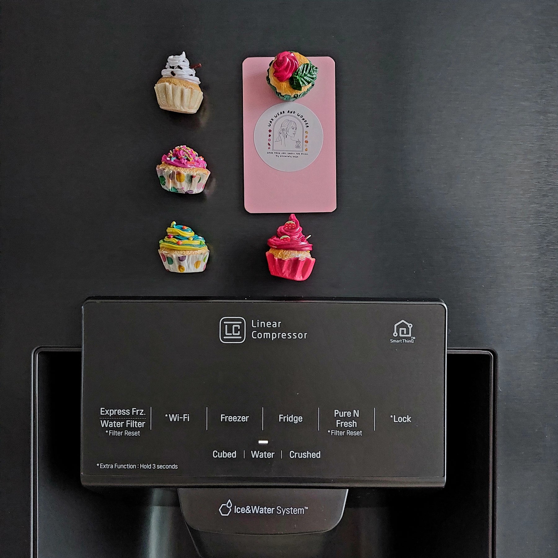 Decorative Fridge Magnets | Polymer Clay Miniature Cupcakes | Food Inspired