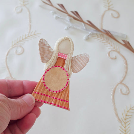 Hello - Palm Angel Ornament Gift Pack, pink and fuchsia dots r