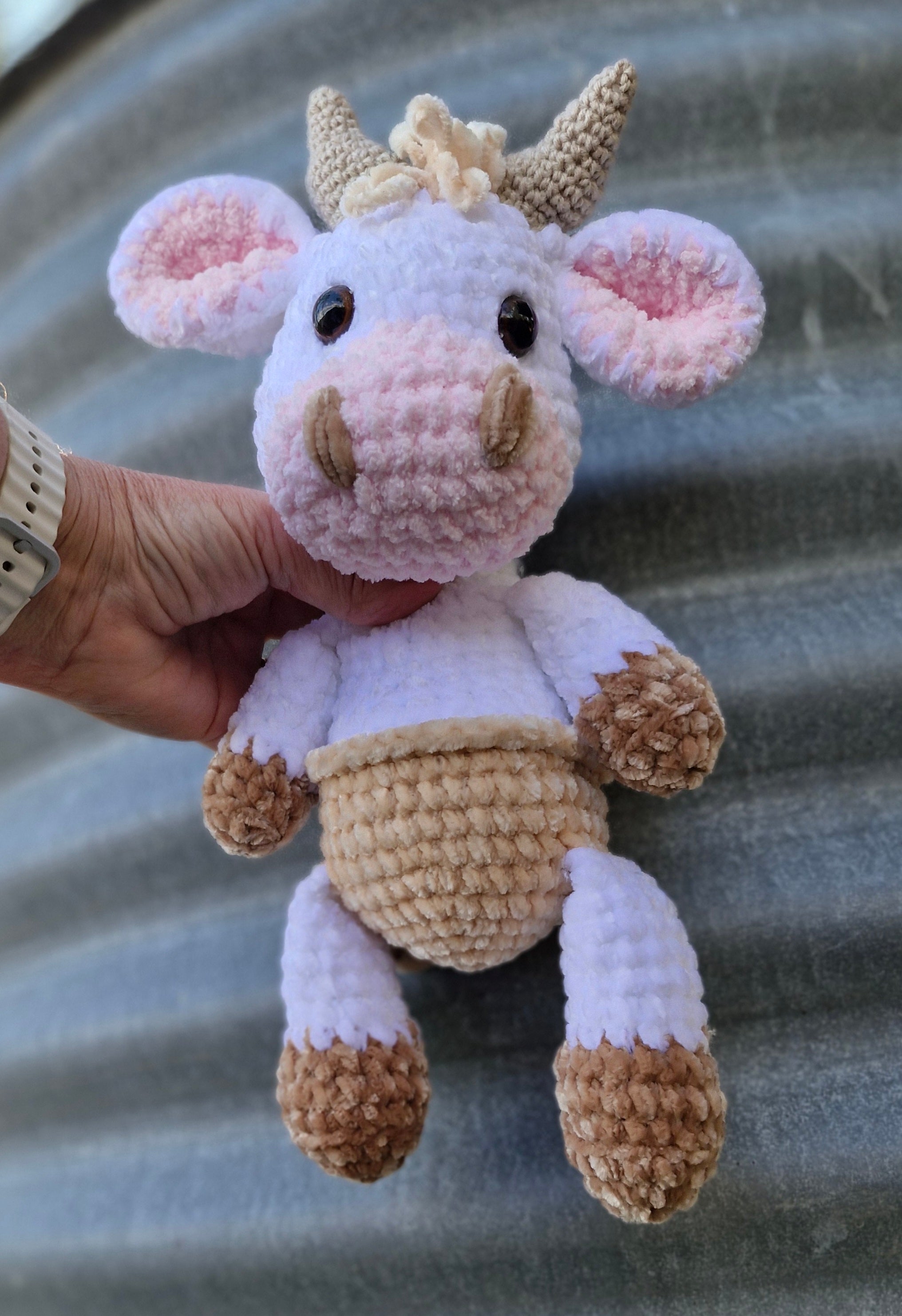 Adorable Crochet BABY HIGHLAND COW / BULL