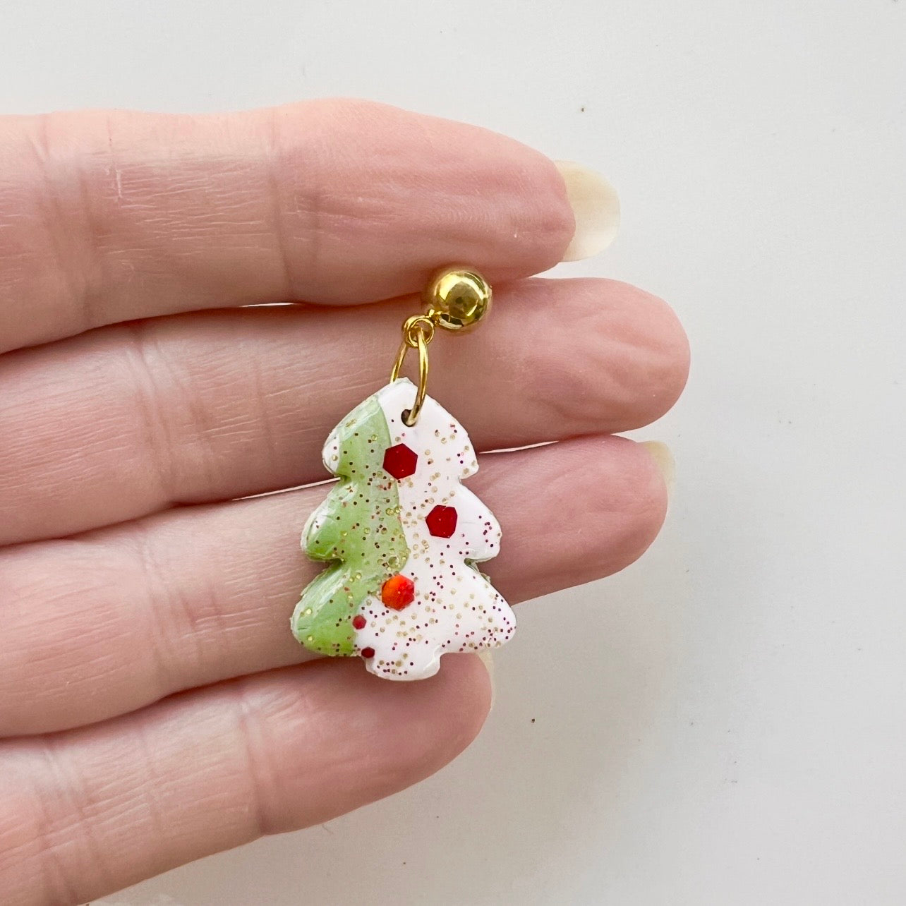 Earrings~Polymer Clay/Resin ~ Christmas in July