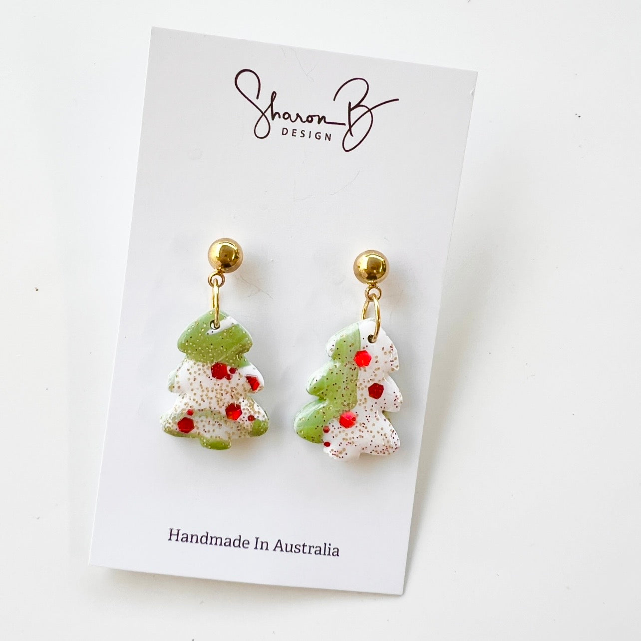 Earrings~Polymer Clay/Resin ~ Christmas in July