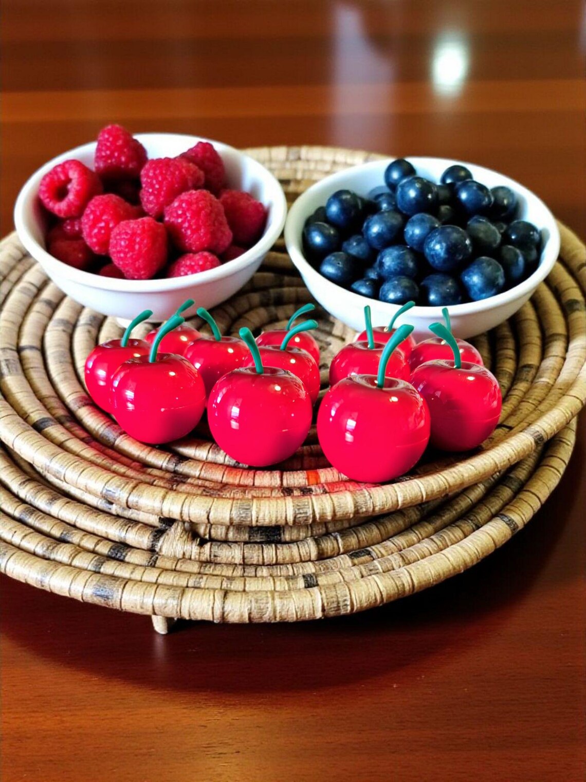 Handcrafted Black Cherry or Musk Lip Balm • Vitamin E Hydrating Lip Care, Shaped Pot