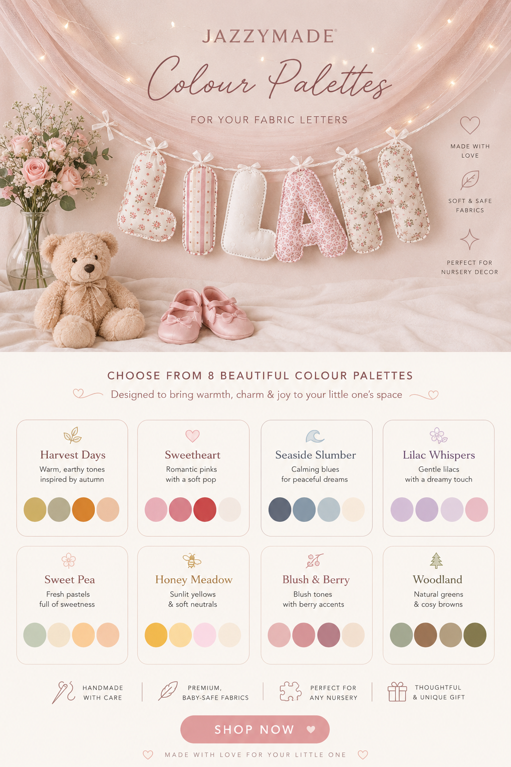 Handmade Personalised Room Decor Banner Nursery