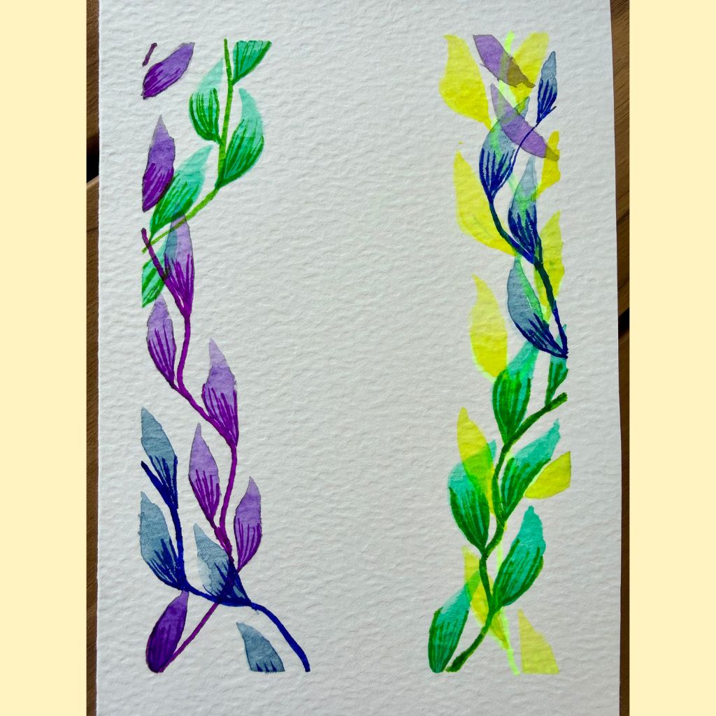 Hand Painted Leafy Greeting Card | Customisable