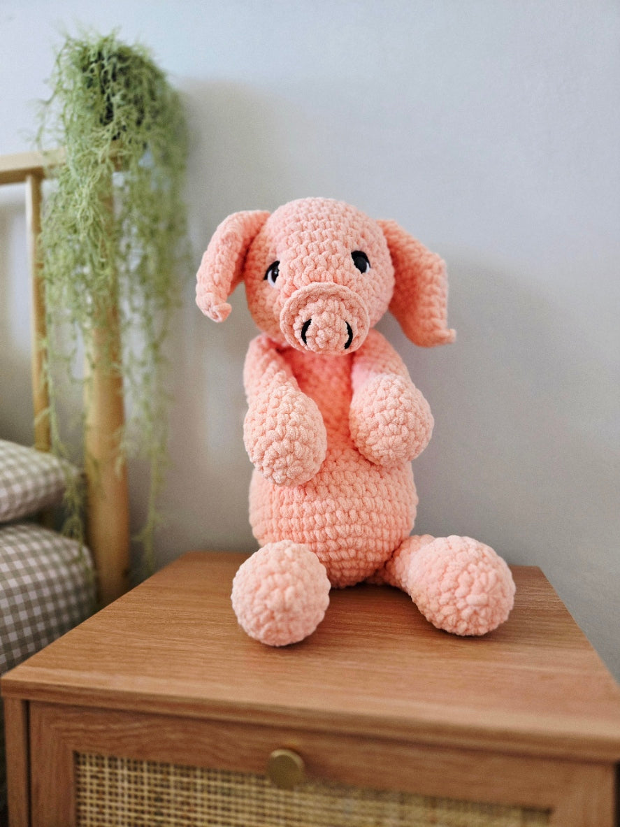 Pumpernickel the Pig ~ giant crochet pig