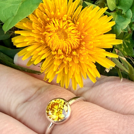Drop of Colour Sterling Silver Ring - Sunshine