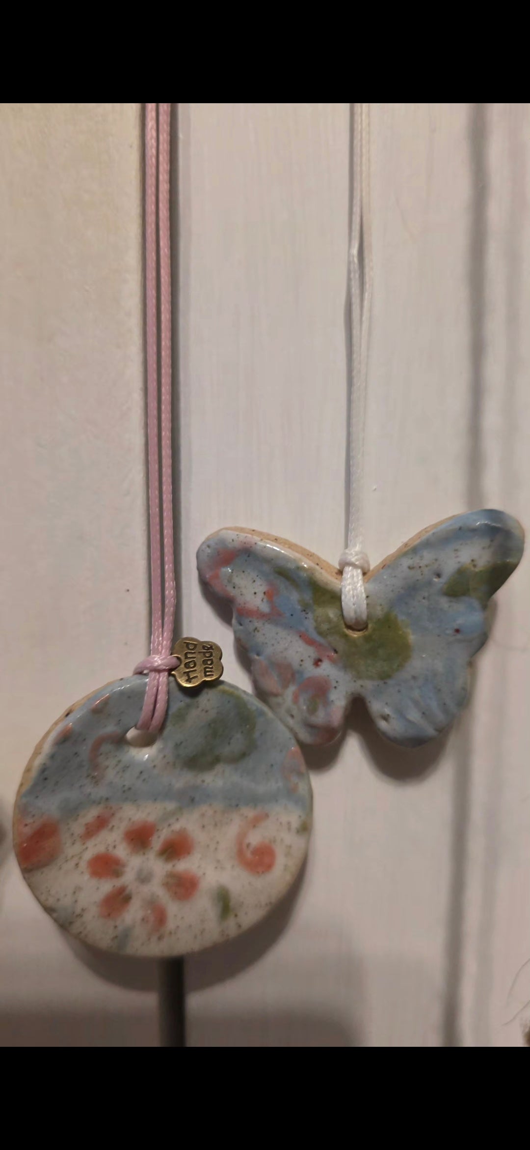 Handmade Sensory Ceramic Necklaces – $10 each + FREE SHIPPING 🦋