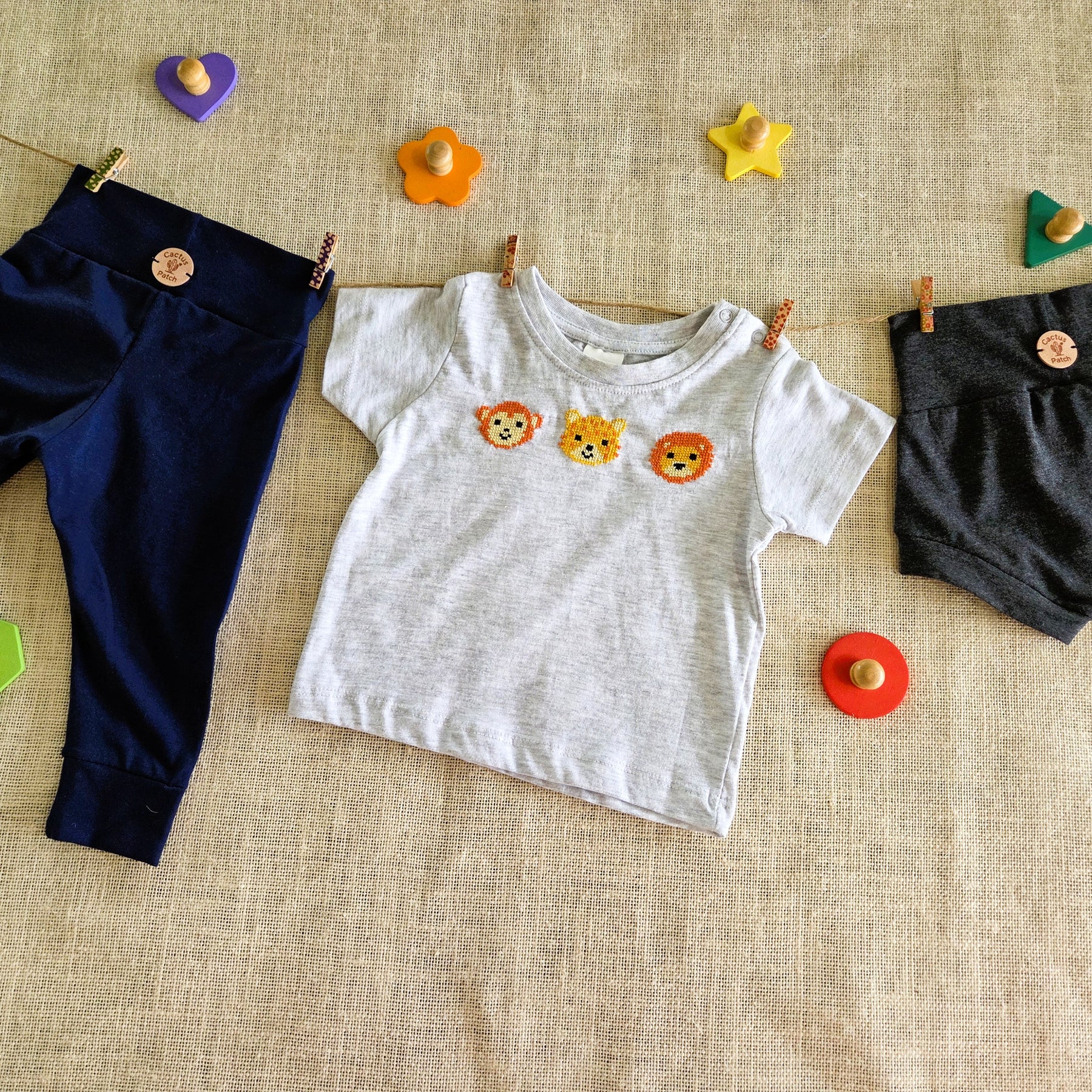 "Jungle Buddies" 3Pce Set (3-6 Months)