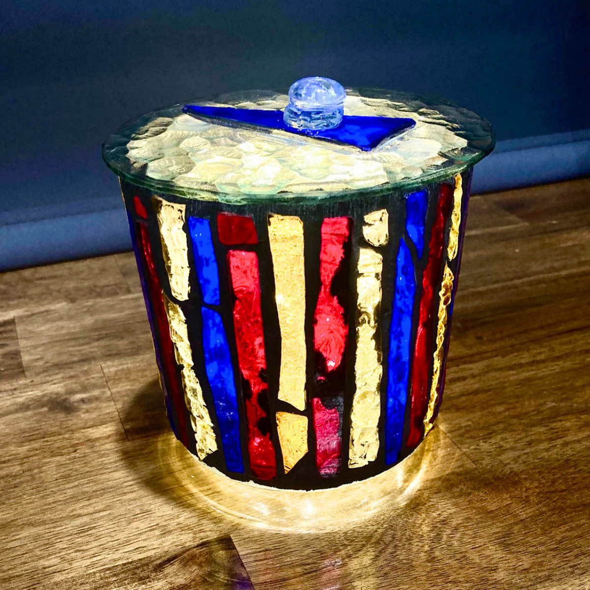 Mini Hand-Cut Glass Illumination Art #9