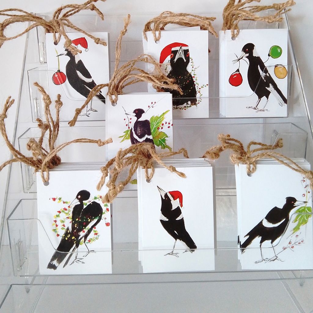 Quirky Magpie Christmas Tags - Set of 7 designs