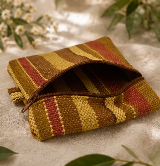 Coin Purse - Mustard Stripes