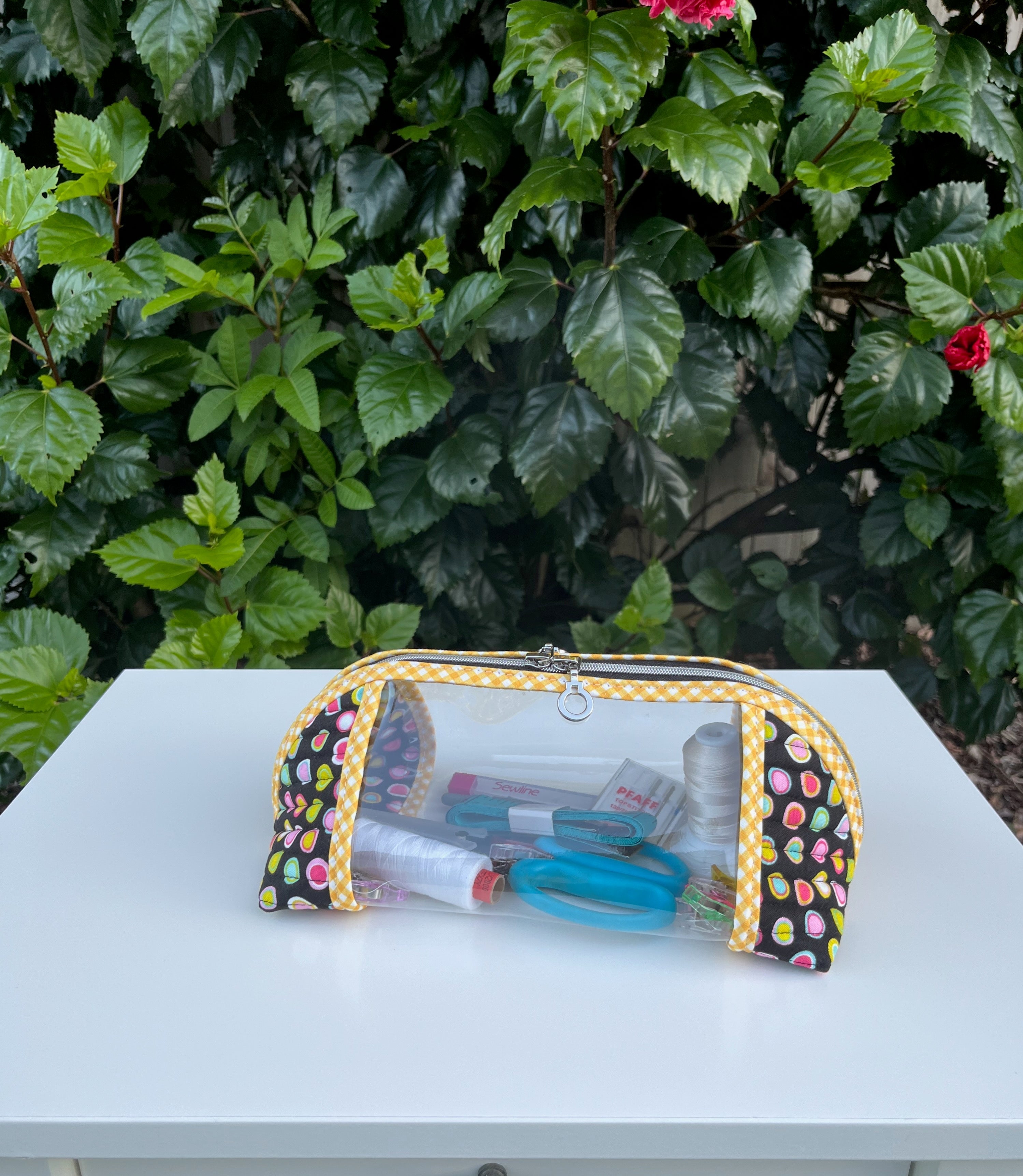 Clearly Trixie pouch - Black Licorice Inner Dots (Me and My Sister Designs)  | Ready to ship | FREE Postage